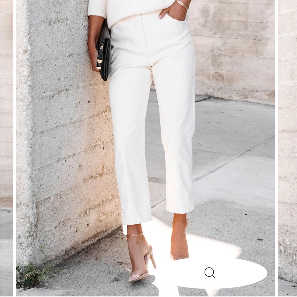 NEW Vici LOOKING SHARP FAUX LEATHER POCKETED PANTS - CREAM (M) SOLD OUT!